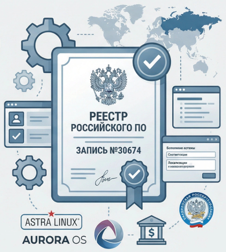 Внесён в реестр Российского ПО